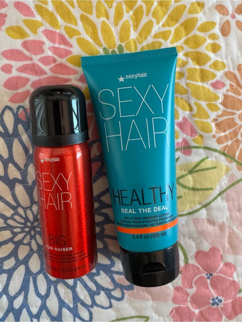 New sexy hair texture spray and spilt end mender lotion